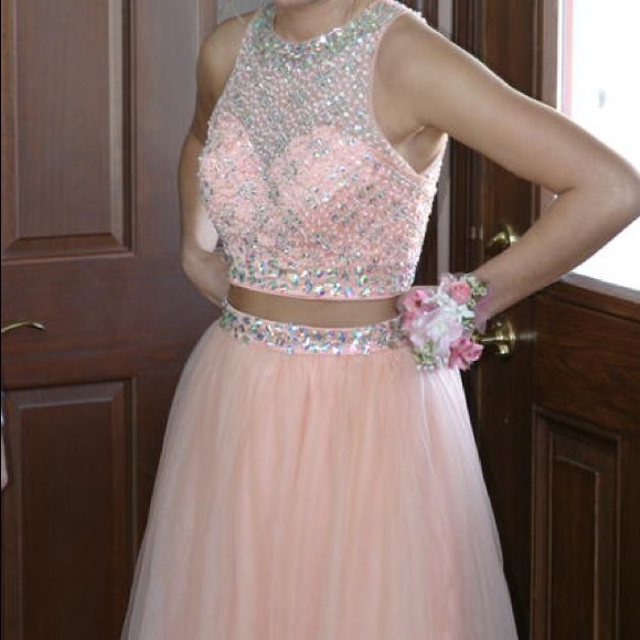 Blush Dresses & Skirts - DONATED Blush by Alexandria 2 Piece Coral Prom Dress